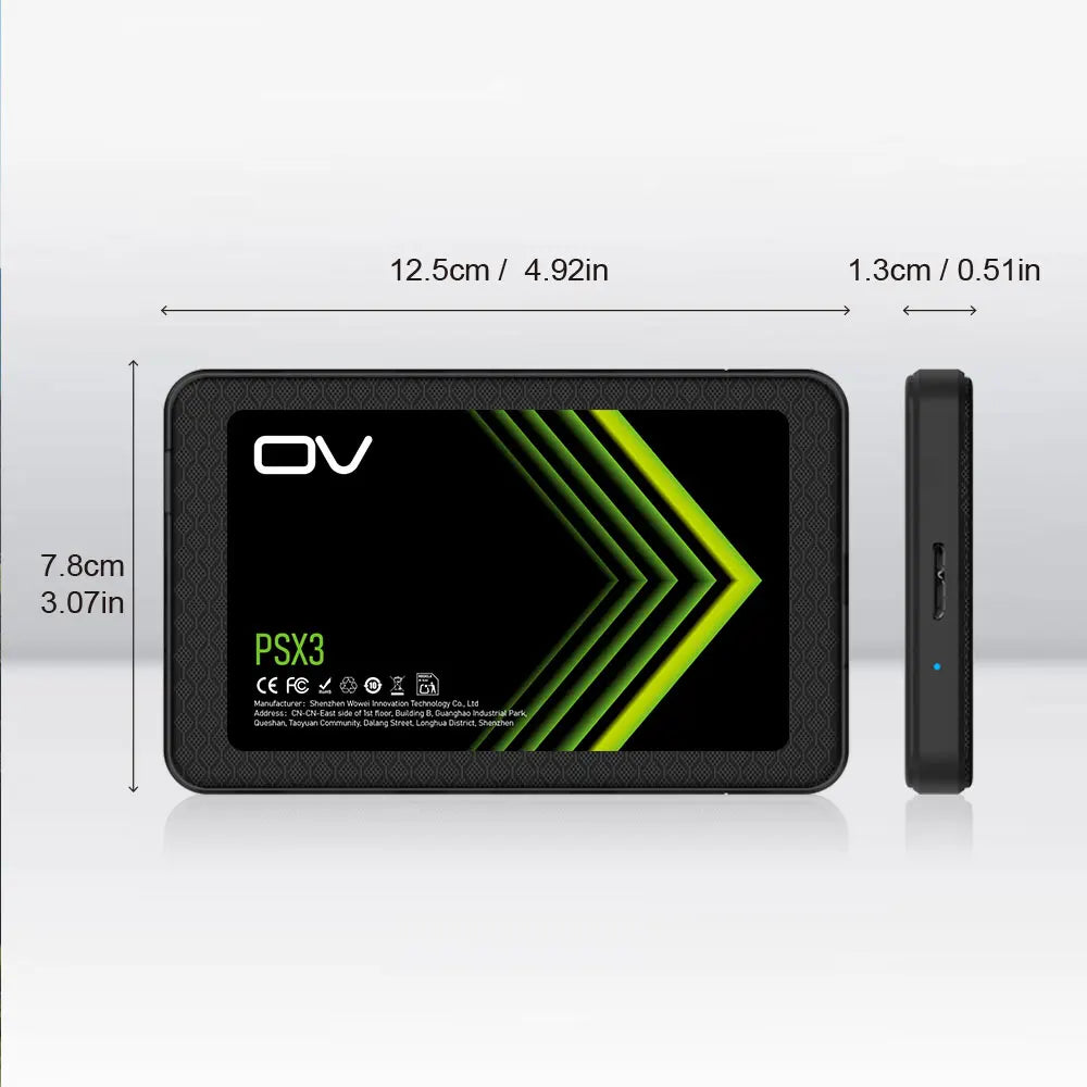 Portable External SSD 128GB–1TB USB 3.0 (400MB/s)