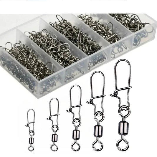 Stainless Steel Fishing Swivel Snaps – 50/100/200pcs