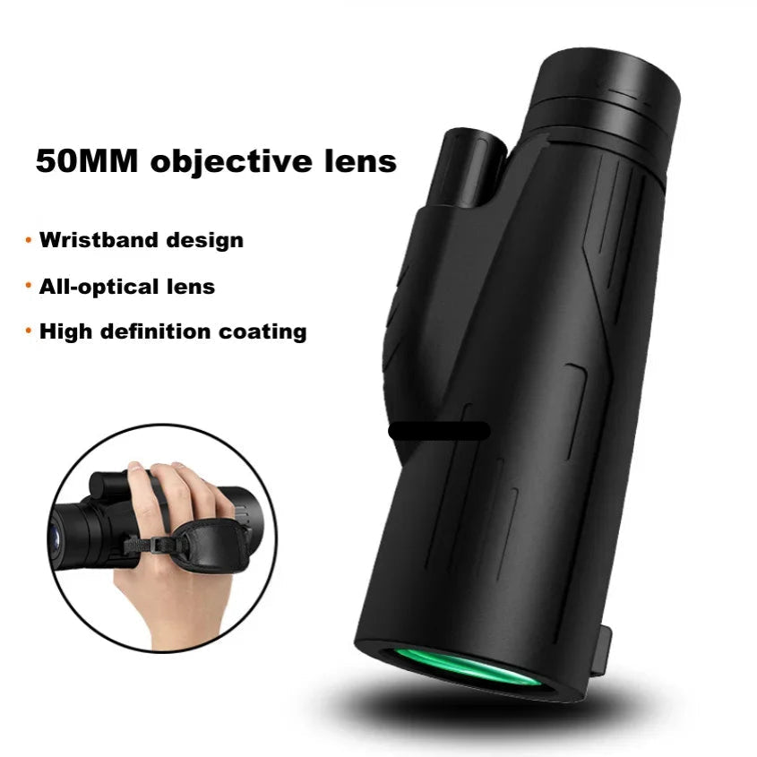 12x50 Powerful Monocular – Long Reach Portable Telescope