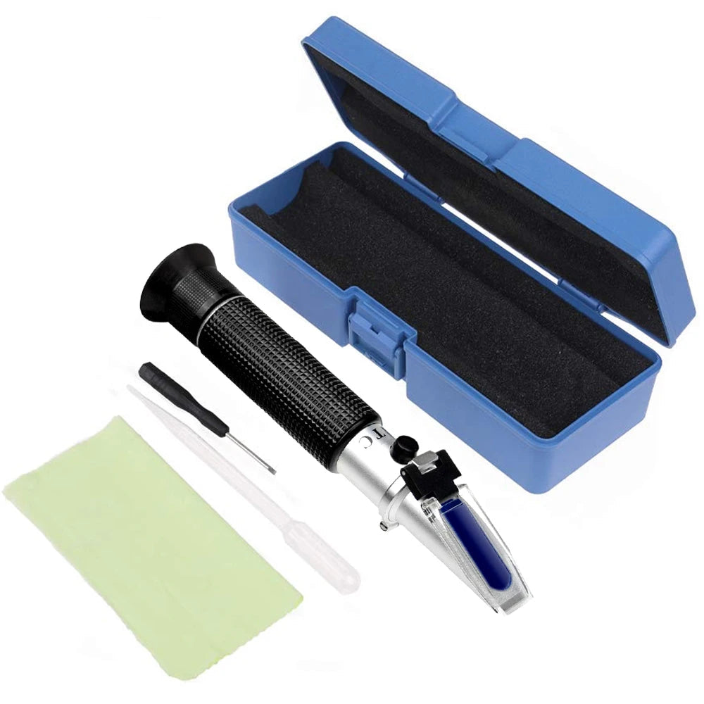 Handheld Refractometer Sea Salt Salinity Meter 0–100% (available with or without box)