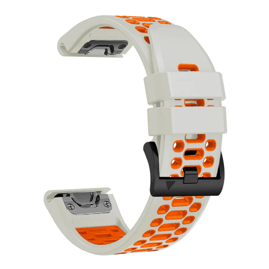 Quickfit Silicone Watch Band for a Range of Garmin Watches (22mm) (See list of models in the description)