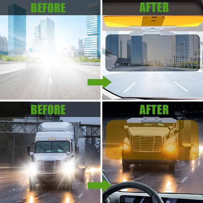 HD Anti-Glare Car Sun Visor – Day & Night Driving Sunlight Protection
