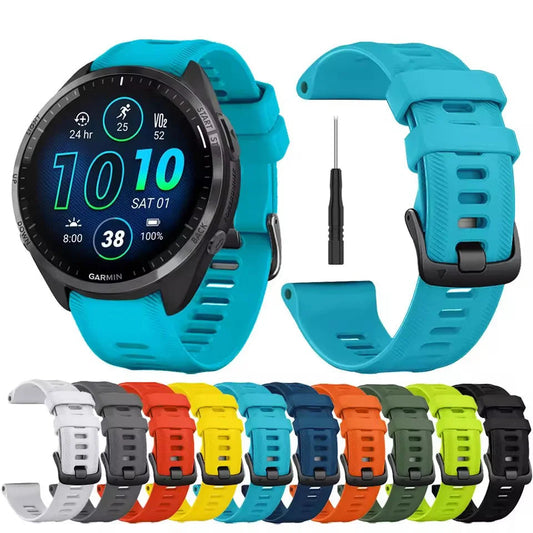 Sports Silicone Strap for the Garmin Forerunner Series - 22mm (10 different colours available)