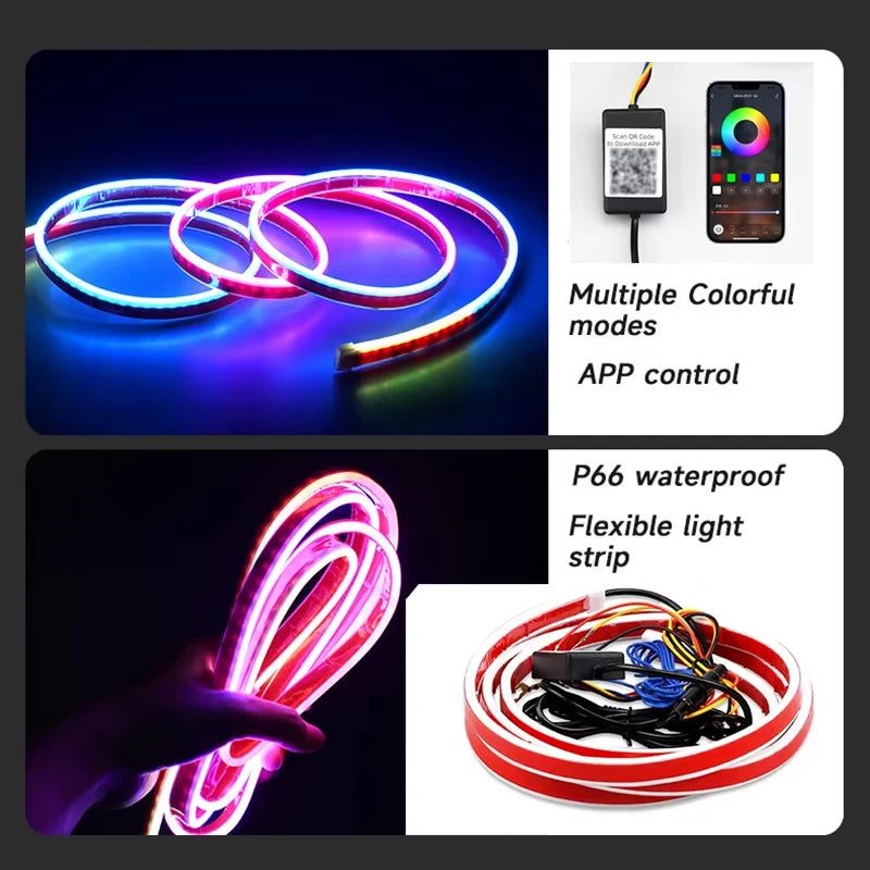 APP-Controlled LED Car Hood Light Strip (12V)
