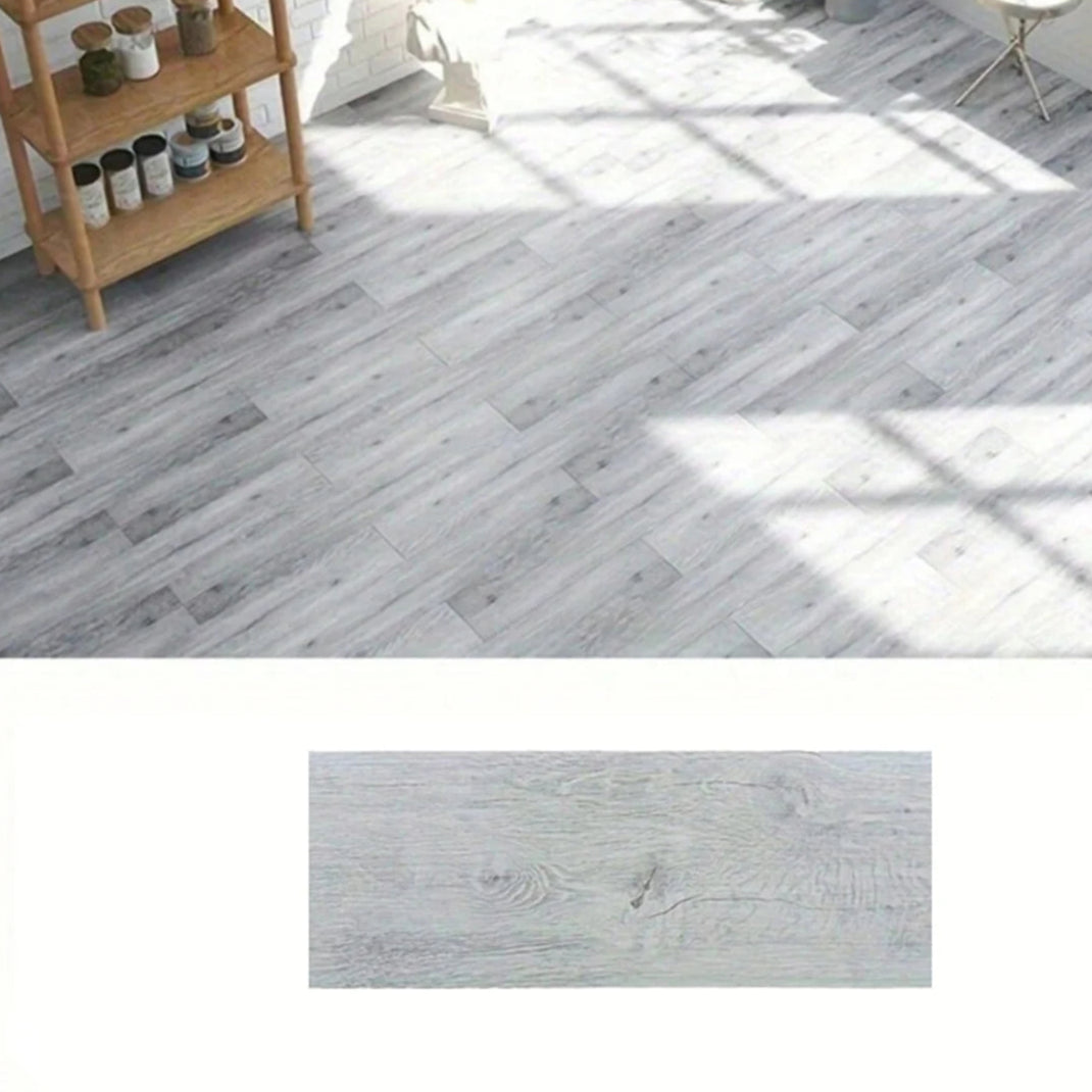 PVC Wood Grain Self-Adhesive Floor Tiles – 40x15cm (10Pcs) (available in 8 designs)