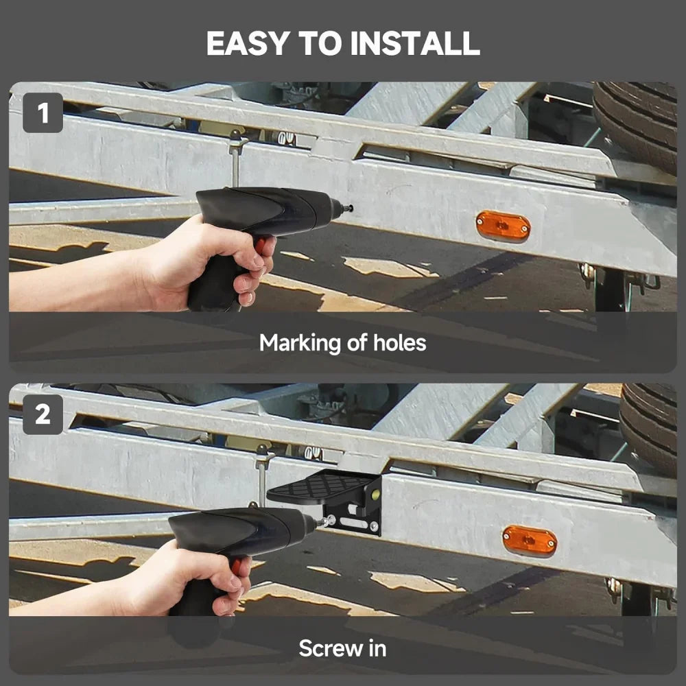 Folding Anti-Slip Truck Bed Steps for RV & Trailer (2PCS)