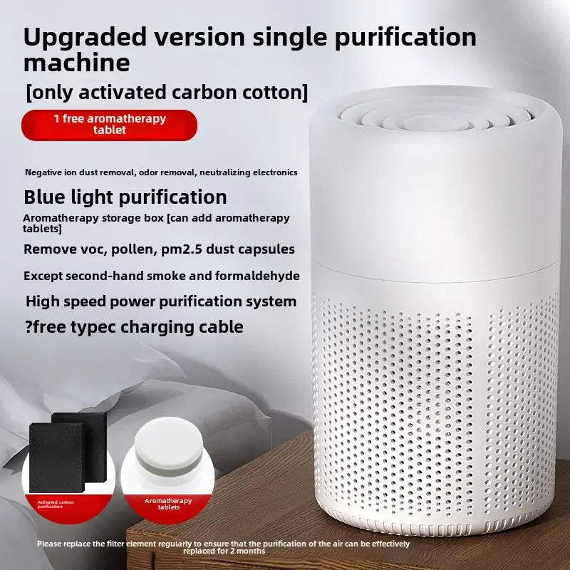 Portable Air Purifier – Blue Anion Deodorizer with Essential Oil Diffuser
