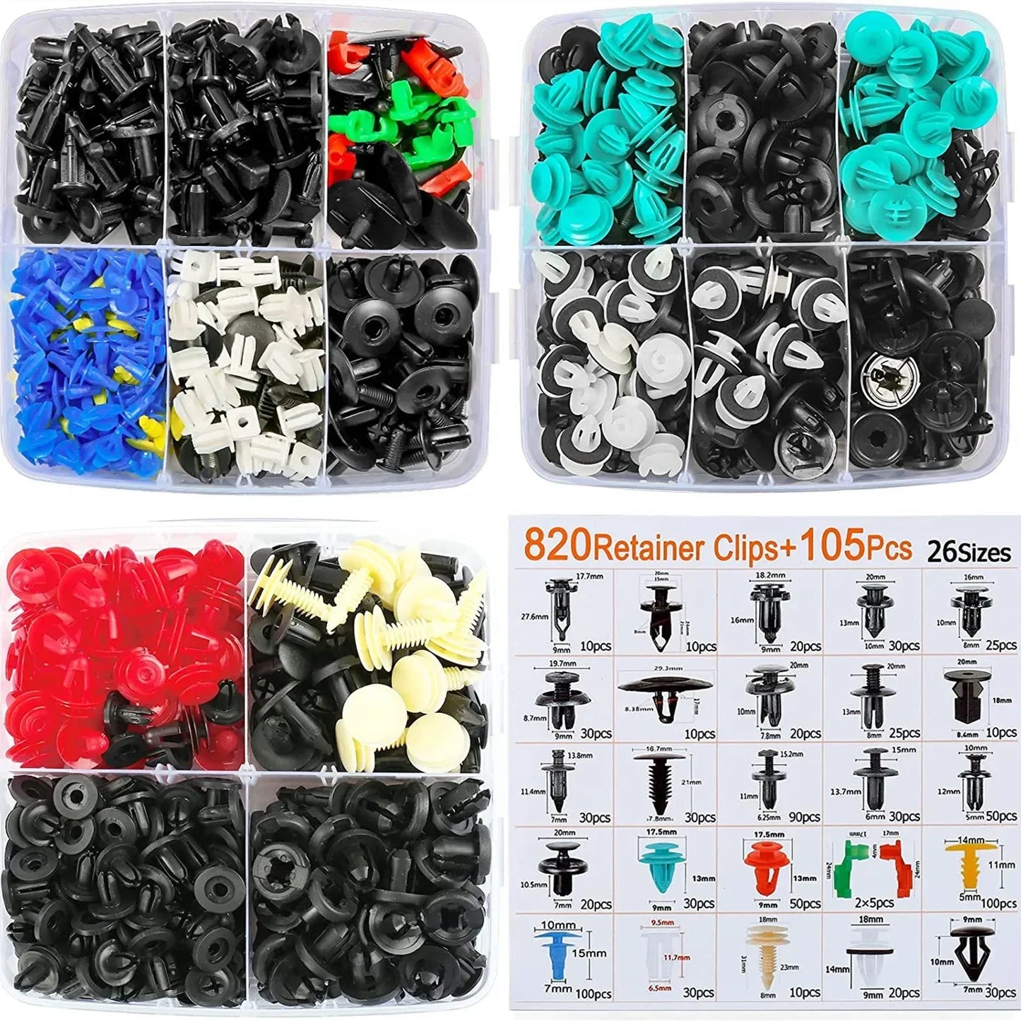 Car Fastener Clip Kit – Plastic Rivets & Retainer Pins (different types available)