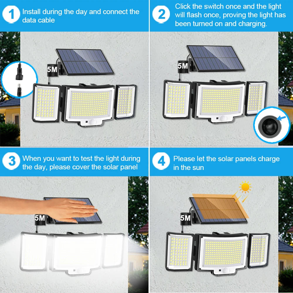 Solar Security Light – Motion Sensor (Waterproof)
