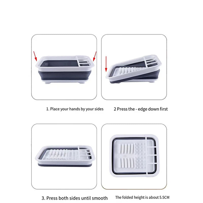 Foldable Dish Rack & Sink for RV, Camper & Boat