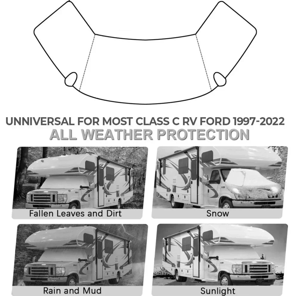 RV Windshield Sunshade Cover – Heat Insulation & UV Protection