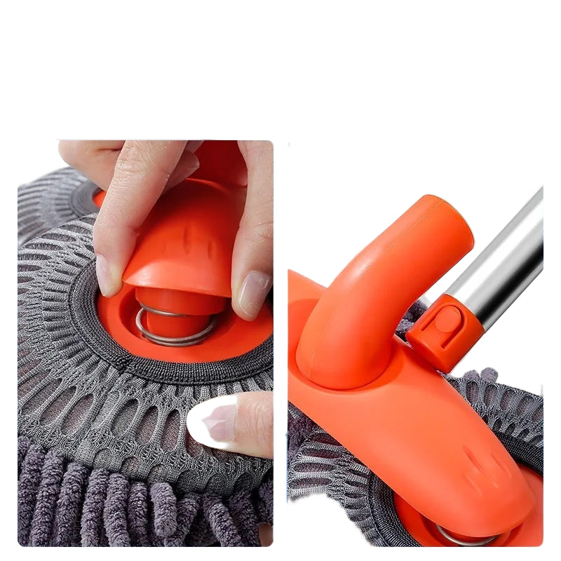 3-Section Telescopic Car Wash Mop with Double Brush Head