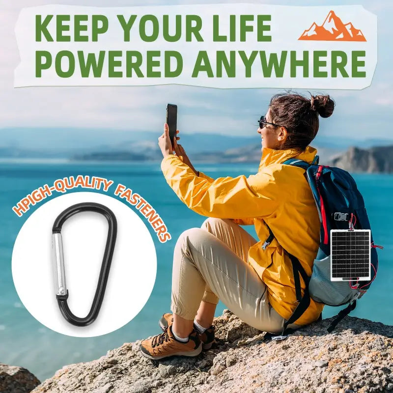 Solar Panel 10W With USB Waterproof Outdoor Hiking And Camping Portable Battery Mobile Phone Charging Bank Charging