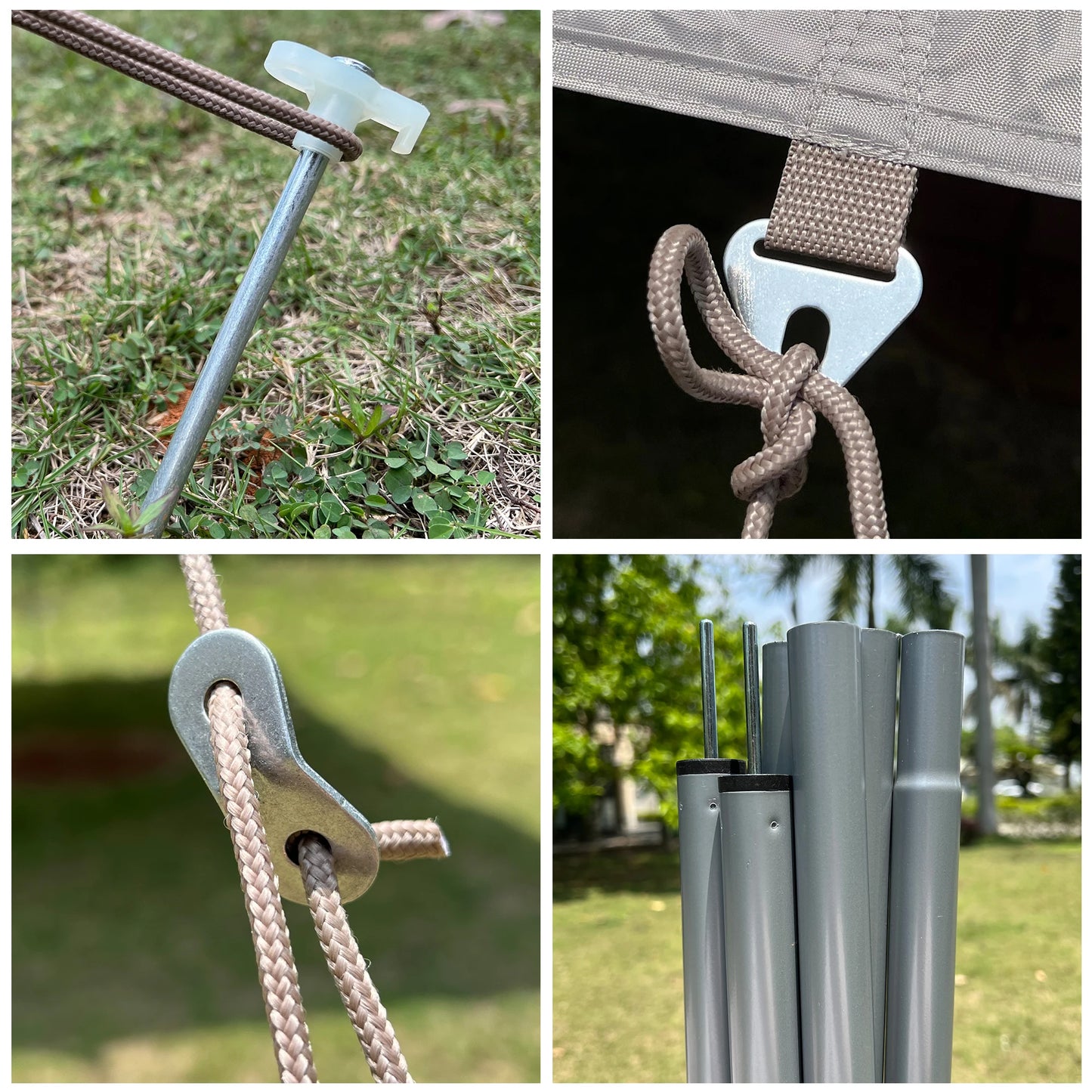 Large Portable Sunshade Tarp with Poles (2 sizes available)