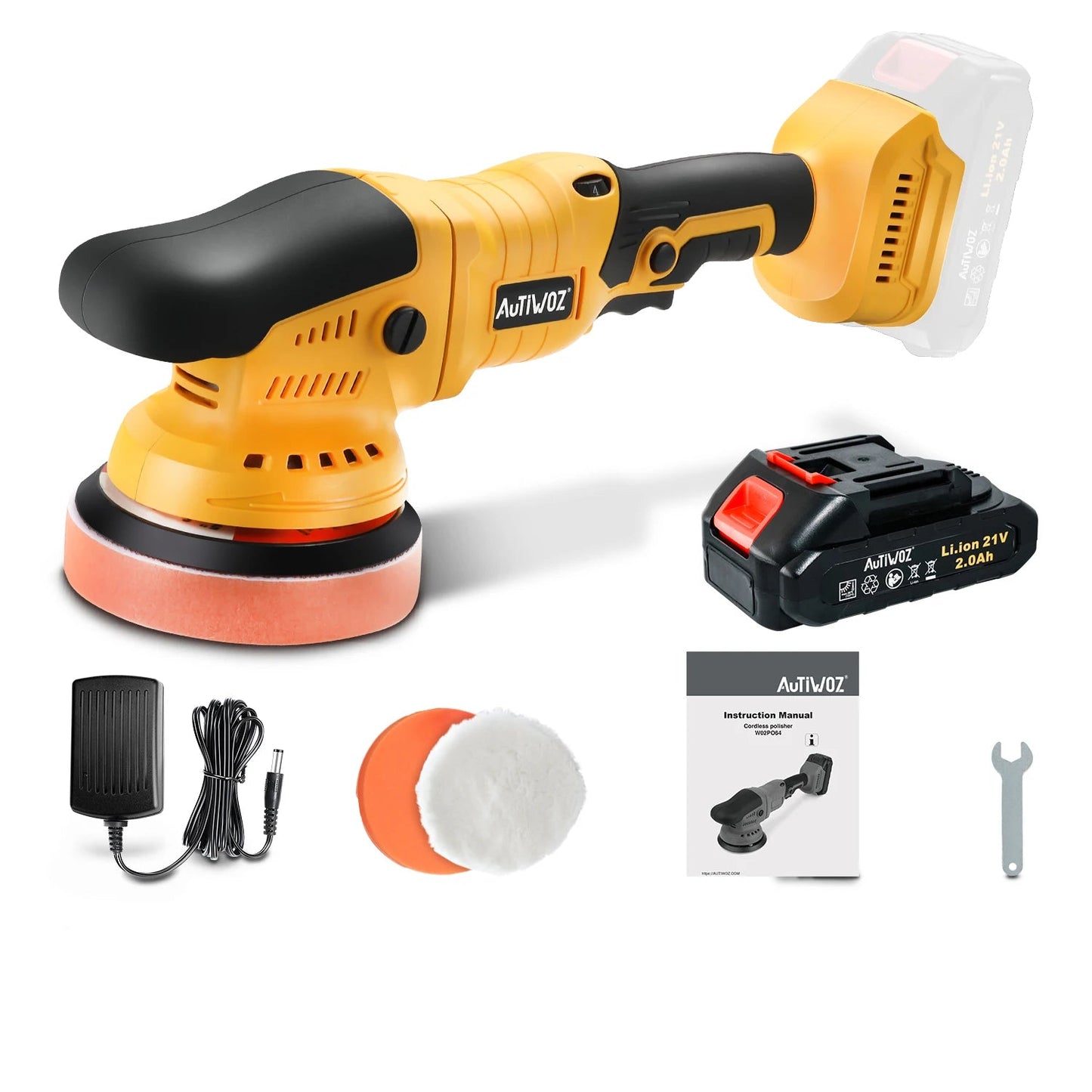 Cordless 6-Speed Orbital Polisher with Pad