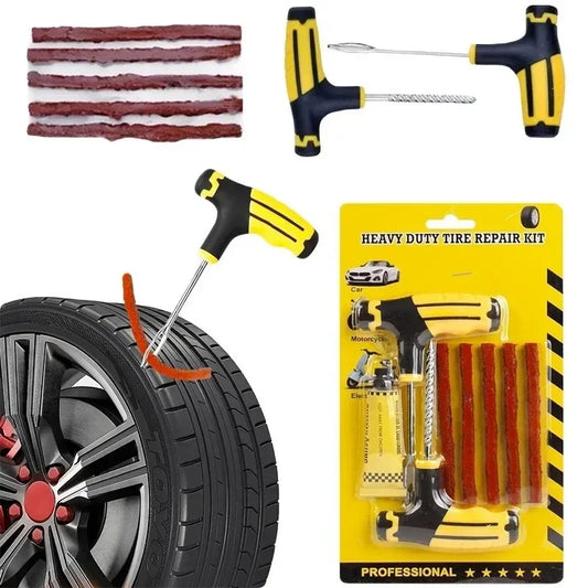 Car Tyre Repair Kit with Durable Strips & Super Glue