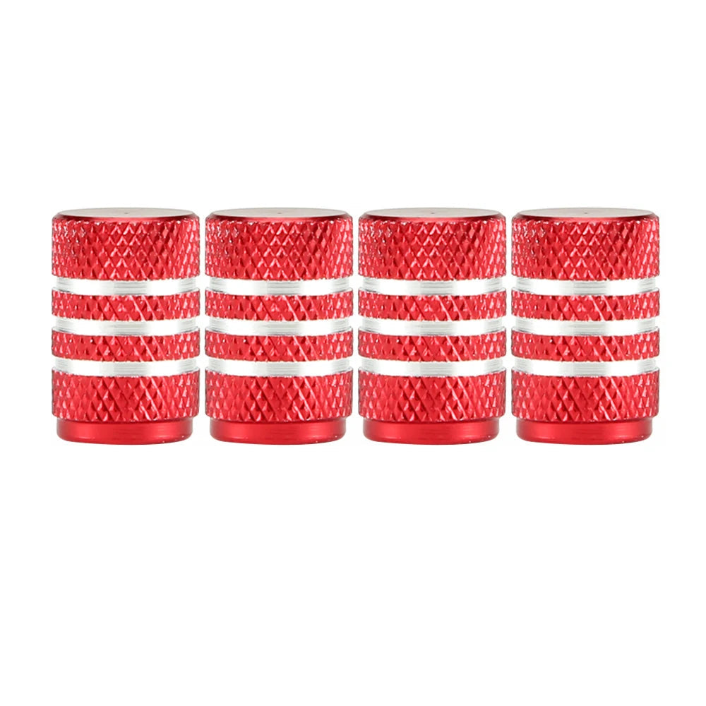 Aluminium Tire Valve Stem Caps (4Pcs) (different colours available)