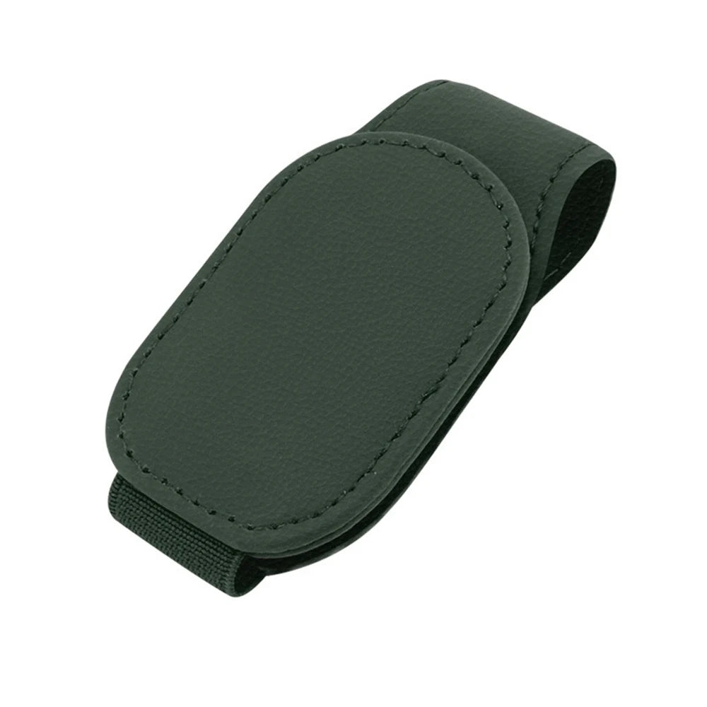 Leather Car Sunglasses & Card Holder Clip
