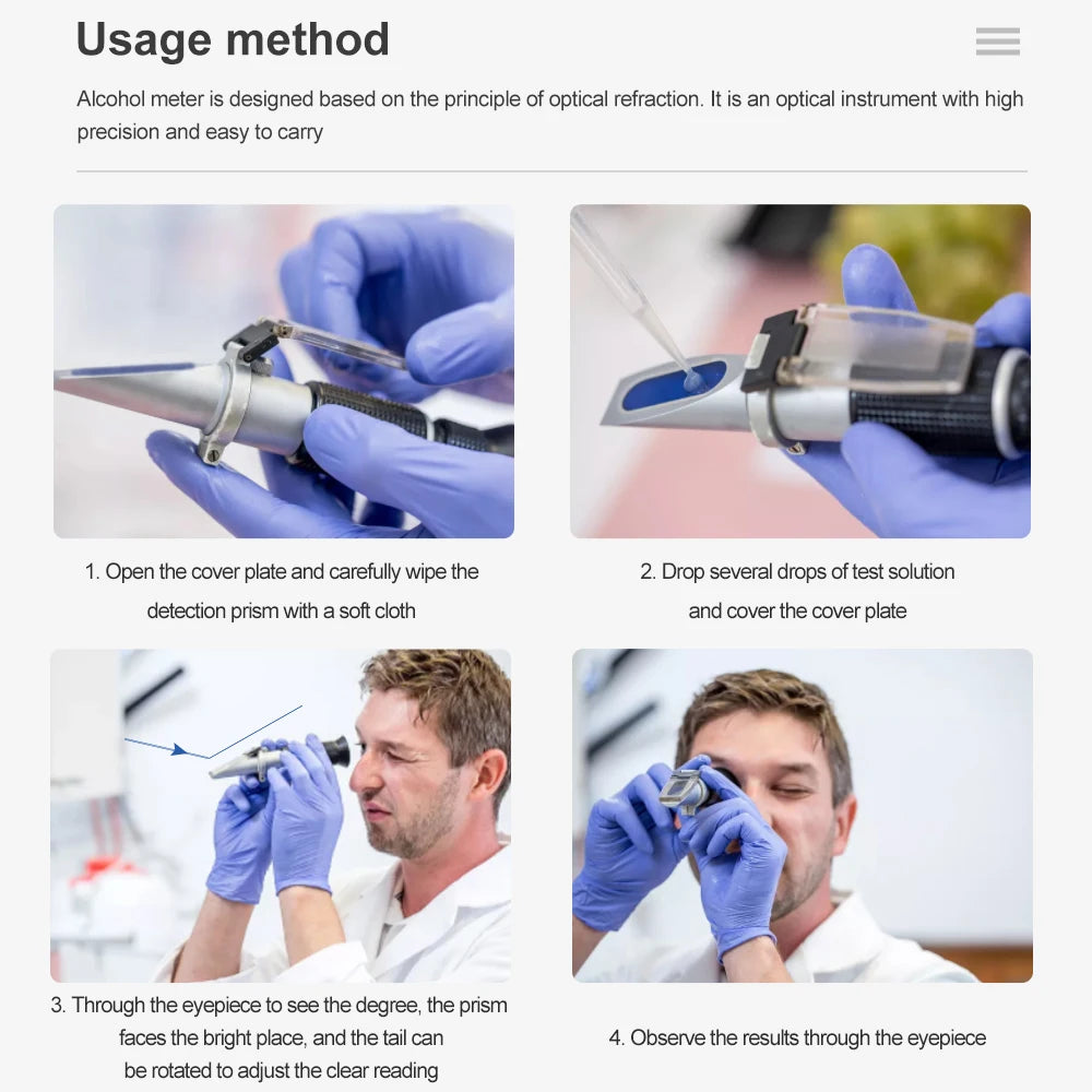 Honey Handheld Refractometer Brix 58–90% Sugar Meter