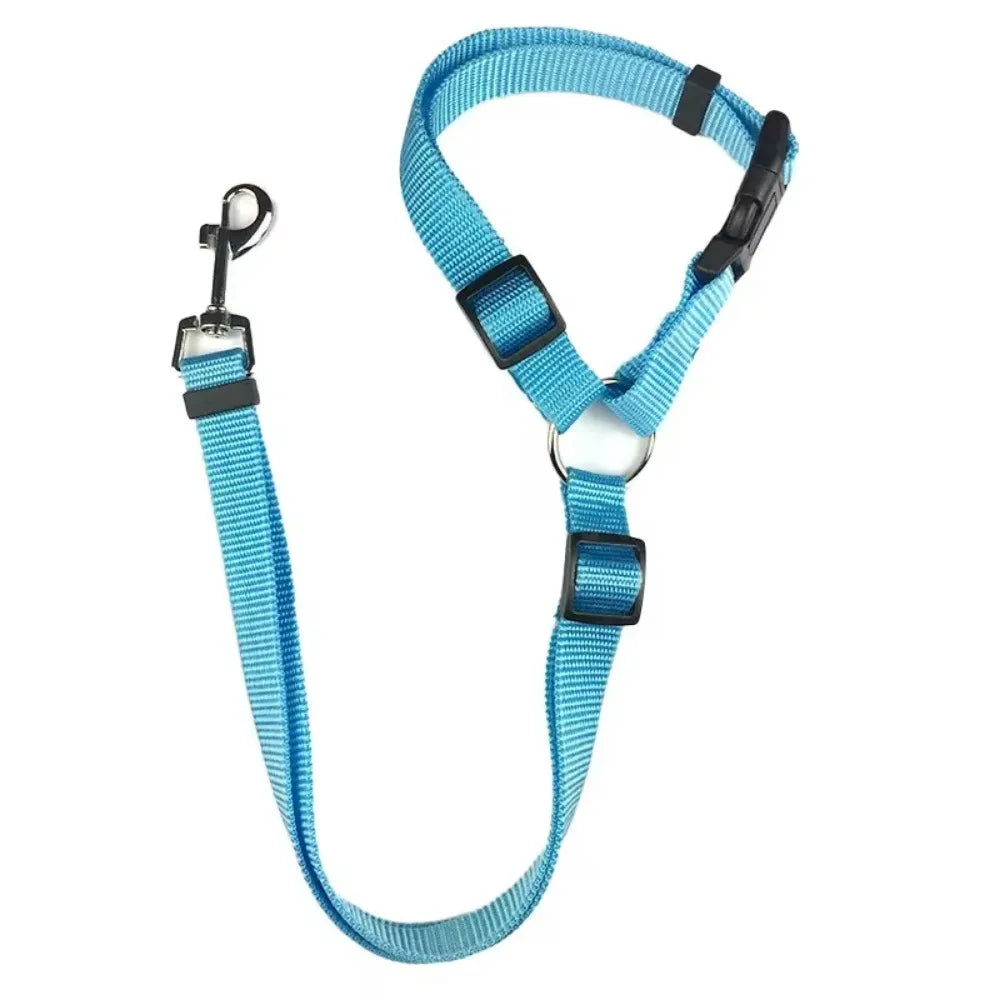 Vehcile Belt & Adjustable Nylon Leash for Dogs (7 colors available)