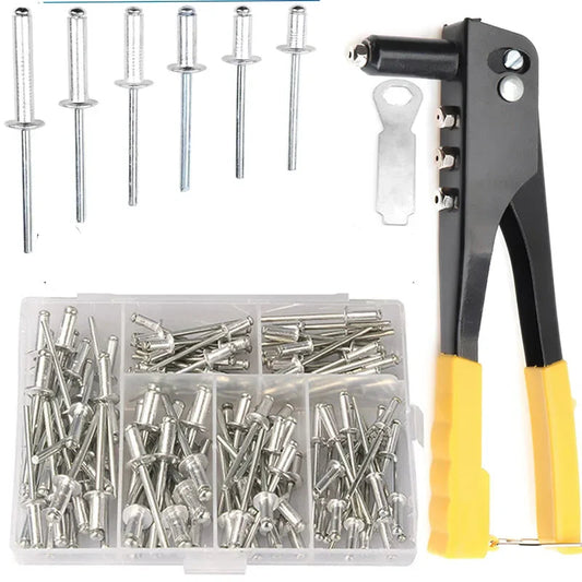 Heavy Duty Rivet Puller Set – Pop Riveter & Assorted Rivets Kit