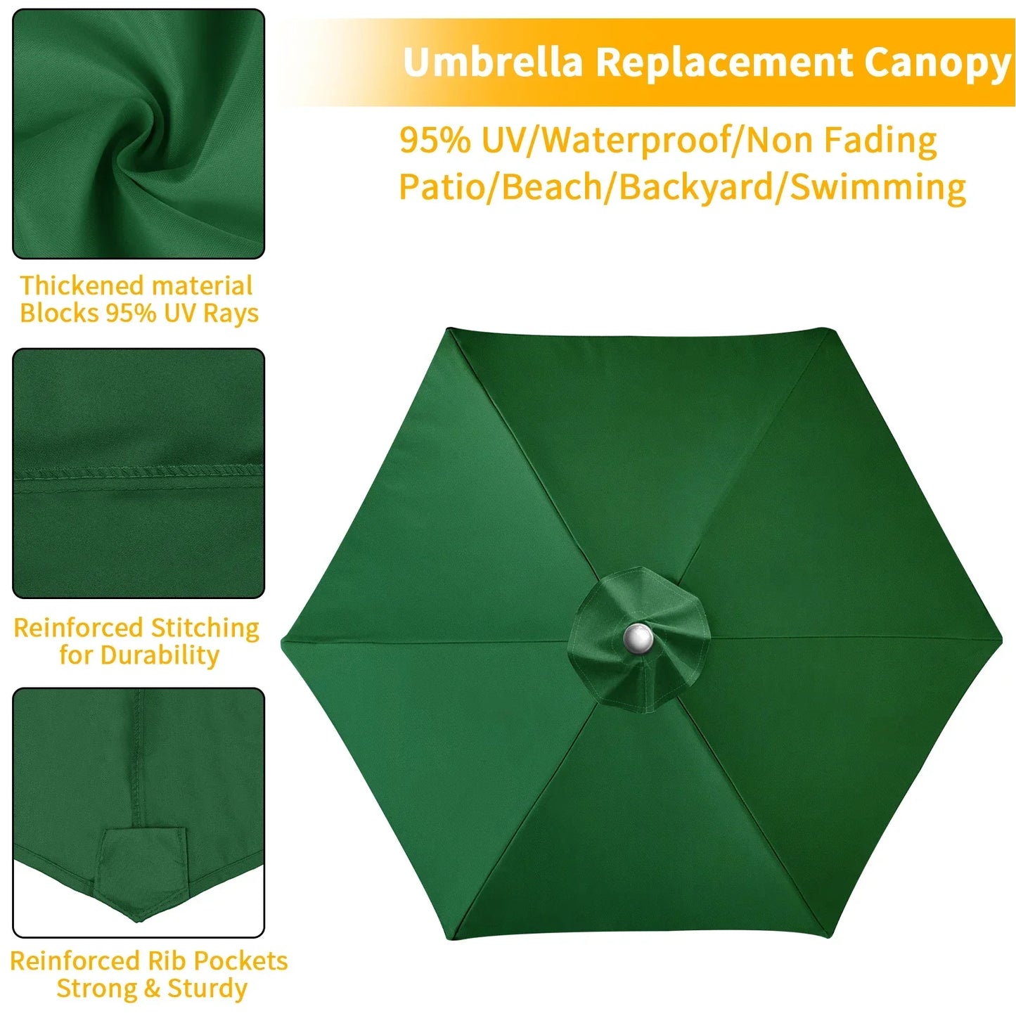 Parasol Replacement Cover – 6 or 8 Ribs (6 colours available)