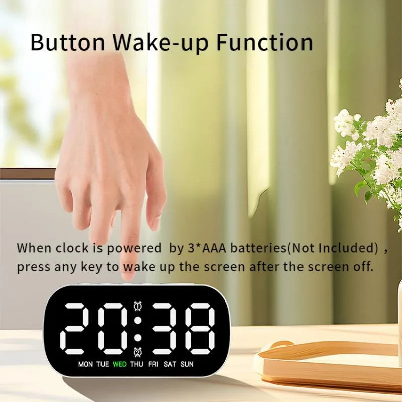 Digital Alarm Clock – USB Powered LED (different colours available)