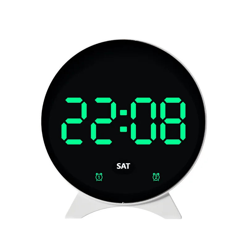 LED Digital Alarm Clock – Adjustable Brightness, Dual Alarms, Date & Temperature Display