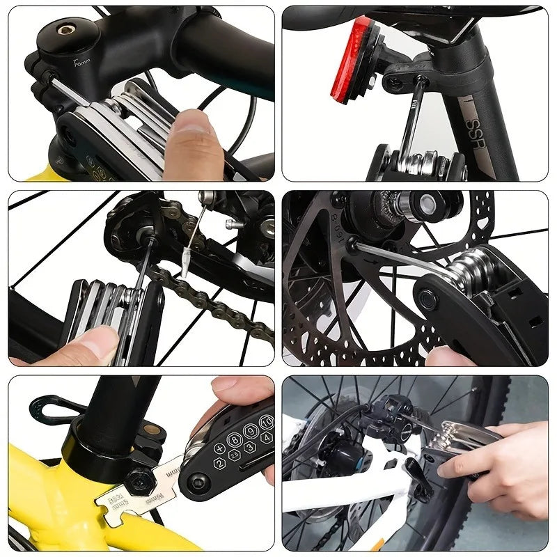 Folding Bike & Motorcycle Repair Tool Kit (16 in 1)