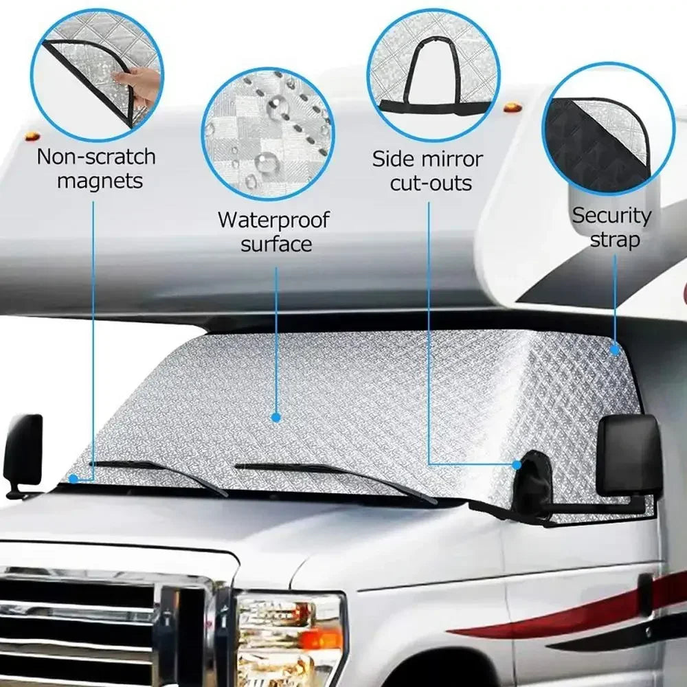 RV Windshield Sunshade Cover – Heat Insulation & UV Protection