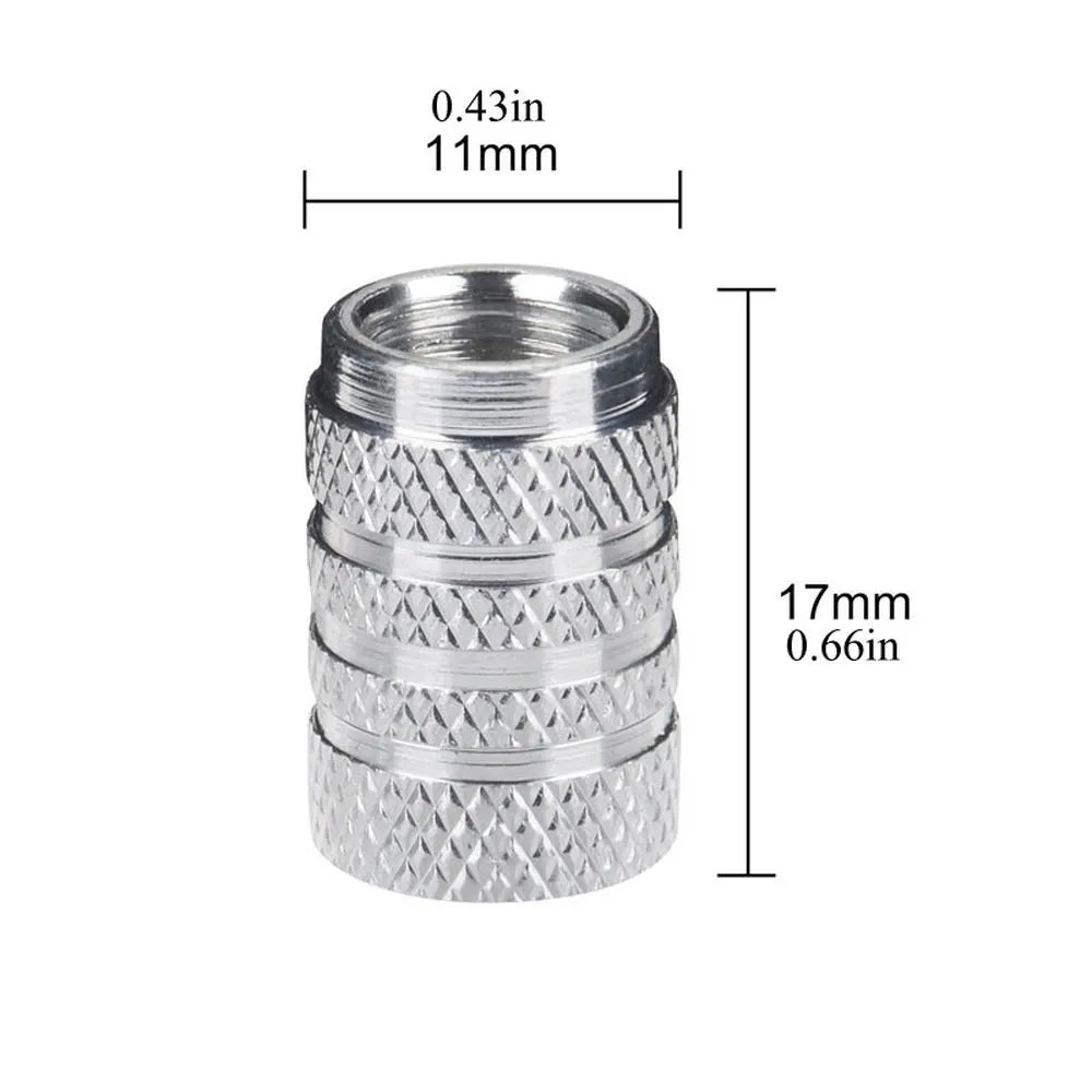 Aluminium Tire Valve Stem Caps (4Pcs) (different colours available)