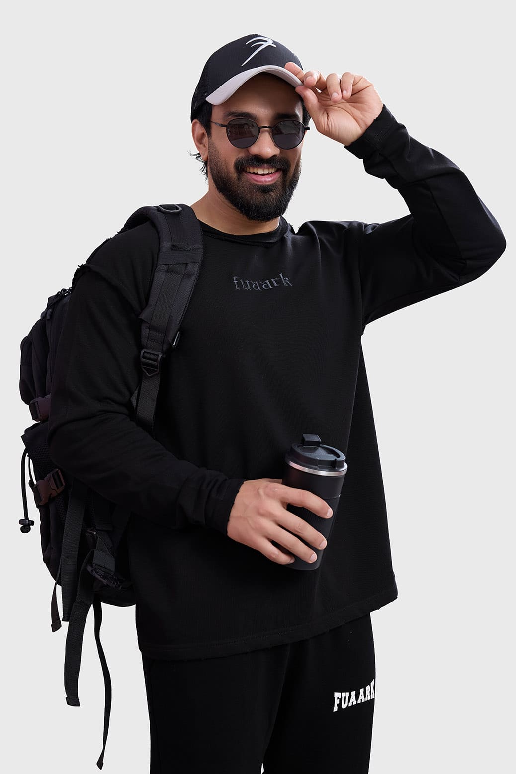 Shell Raw Sweatshirt Black