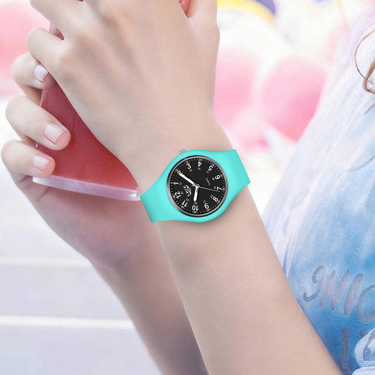 LIGE Minimalist Silicone Quartz Watch – Unisex Design (Available in Multiple Colour Combinations)