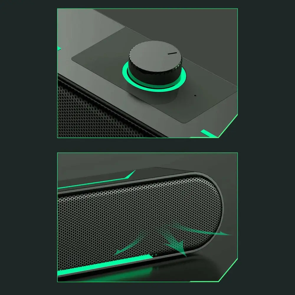 A39 Computer Speaker Surround Soundbar Speaker | 10W Wired Loudspeaker Stereo Subwoofer Sound Bar for Laptop PC Gamer