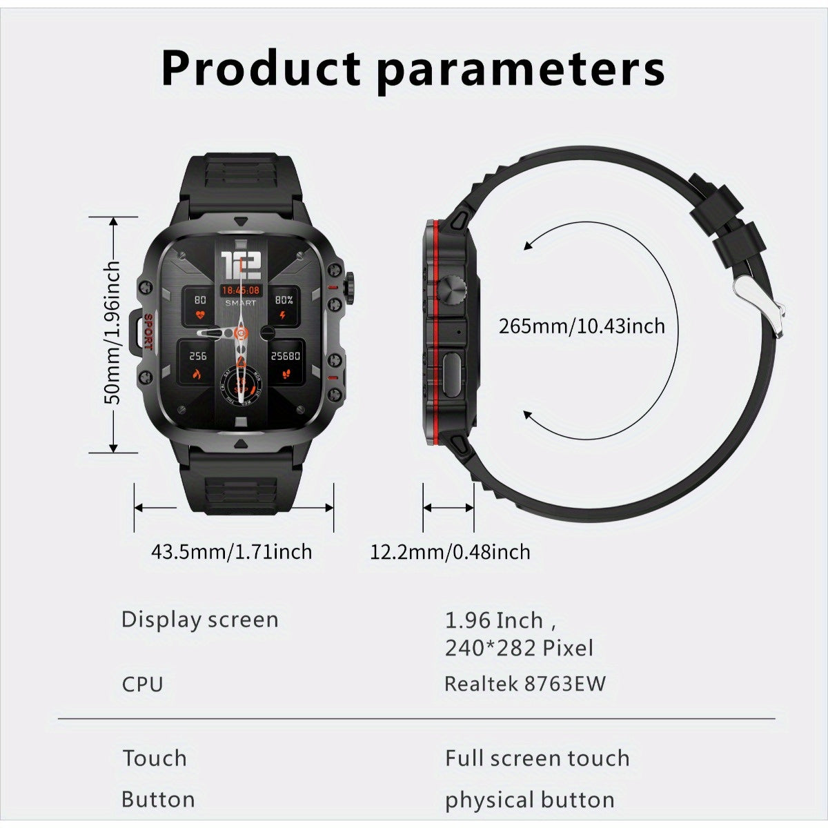 LIGE Smart Sports Watch – HD Touch Screen with Call Function (8 models available)