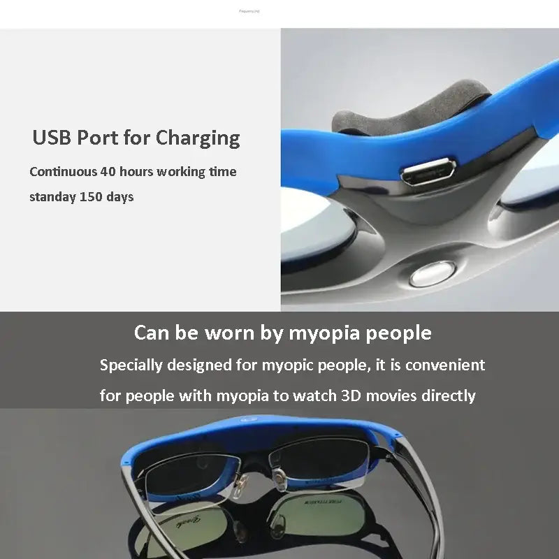 Active Shutter 3D Glasses (96–144Hz) for Projectors - 9eight5