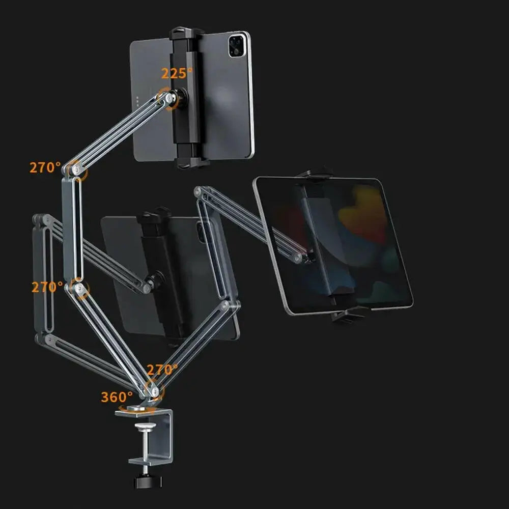 Adjustable Aluminum Tablet and Mobile Phone Stand for 4-12.9 Inch Devices Compatible with iPad Pro Mini and Xiaomi Tab