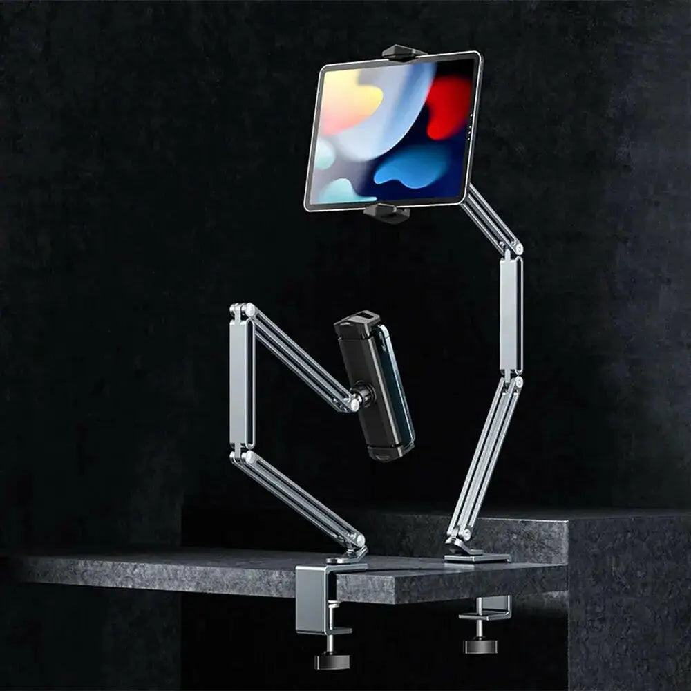 Adjustable Aluminum Tablet and Mobile Phone Stand for 4-12.9 Inch Devices Compatible with iPad Pro Mini and Xiaomi Tab