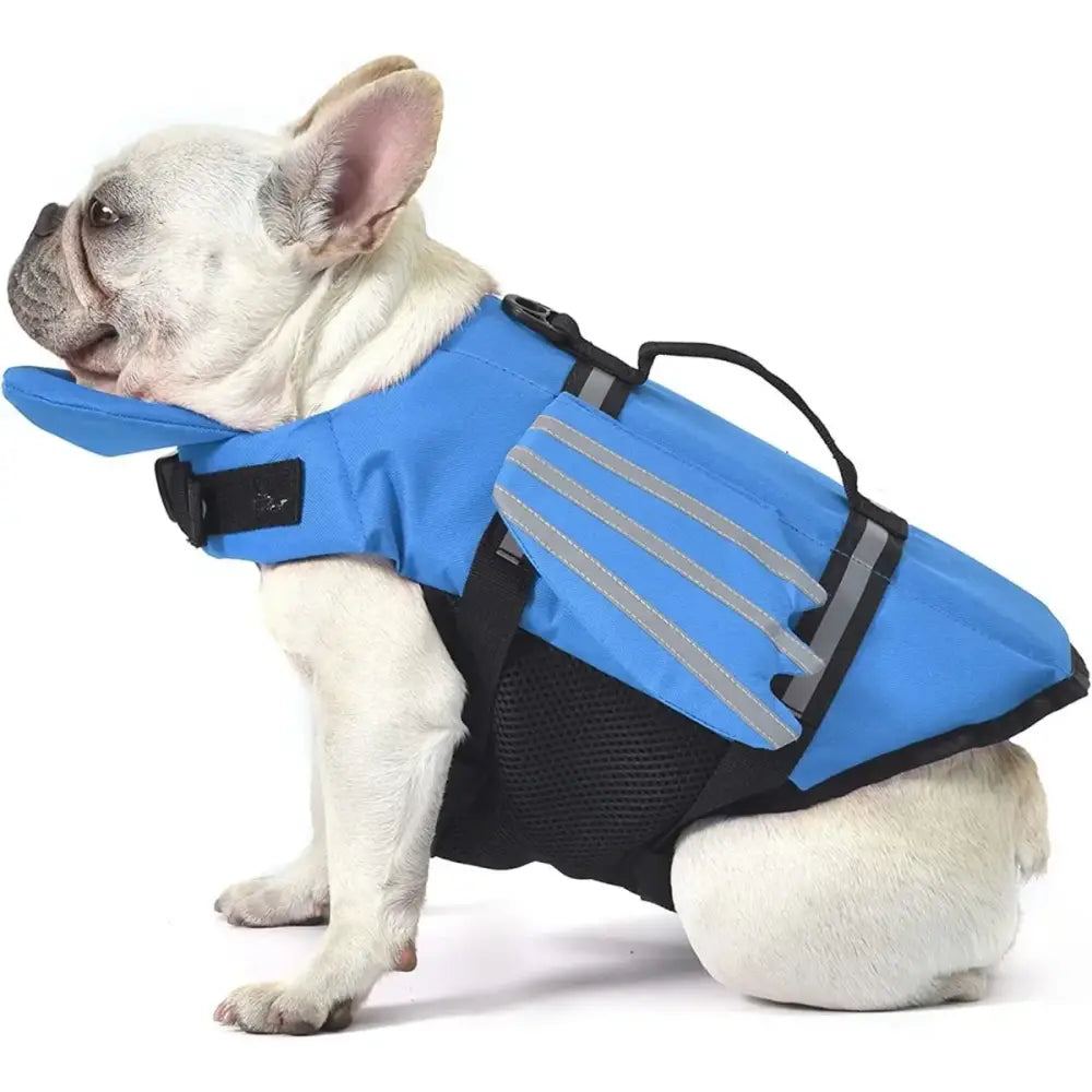 Adjustable Dog Life Jacket with Chin Float & Rescue Handle - Blue / Xtra Small - SS