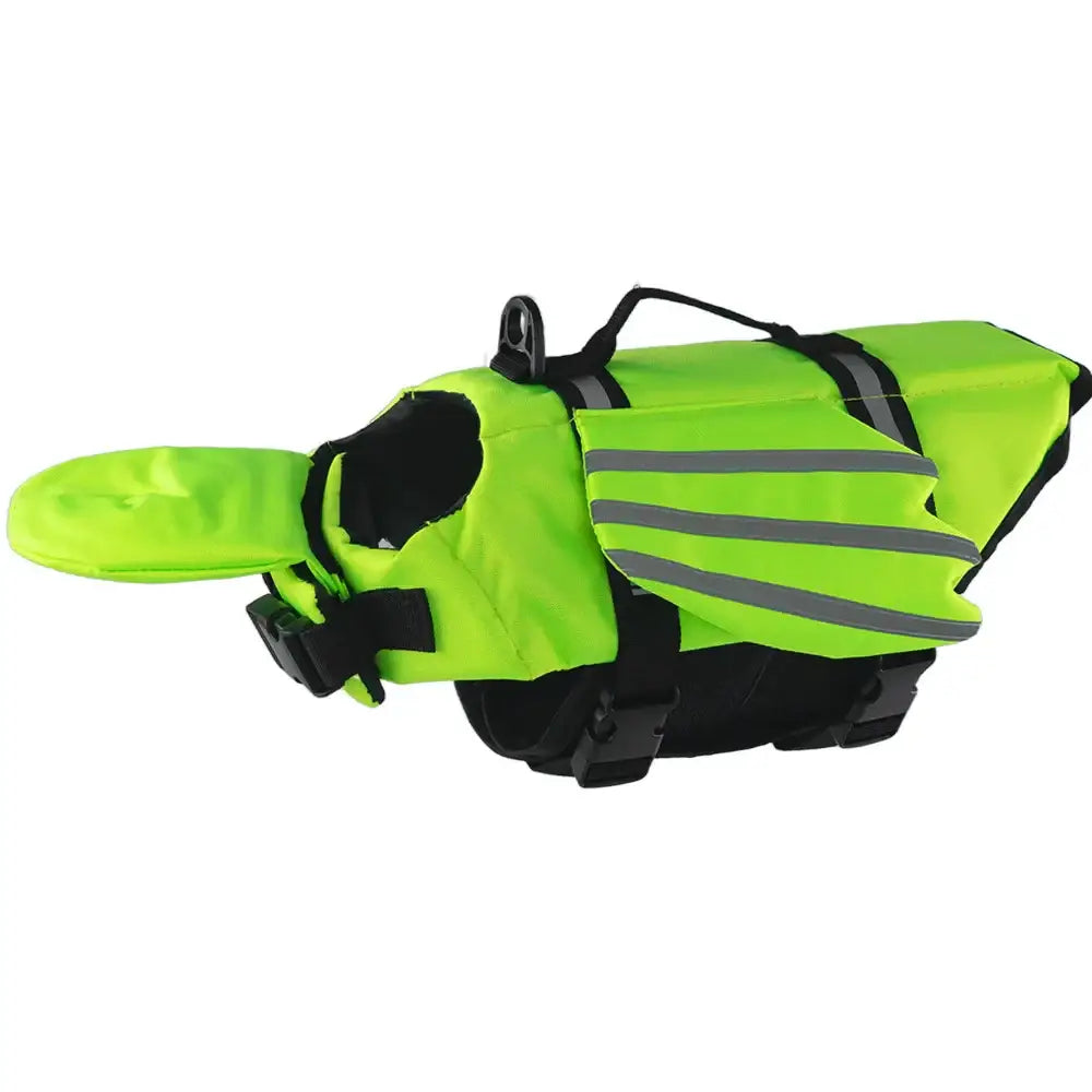 Adjustable Dog Life Jacket with Chin Float & Rescue Handle - Green / Xtra Small - SS