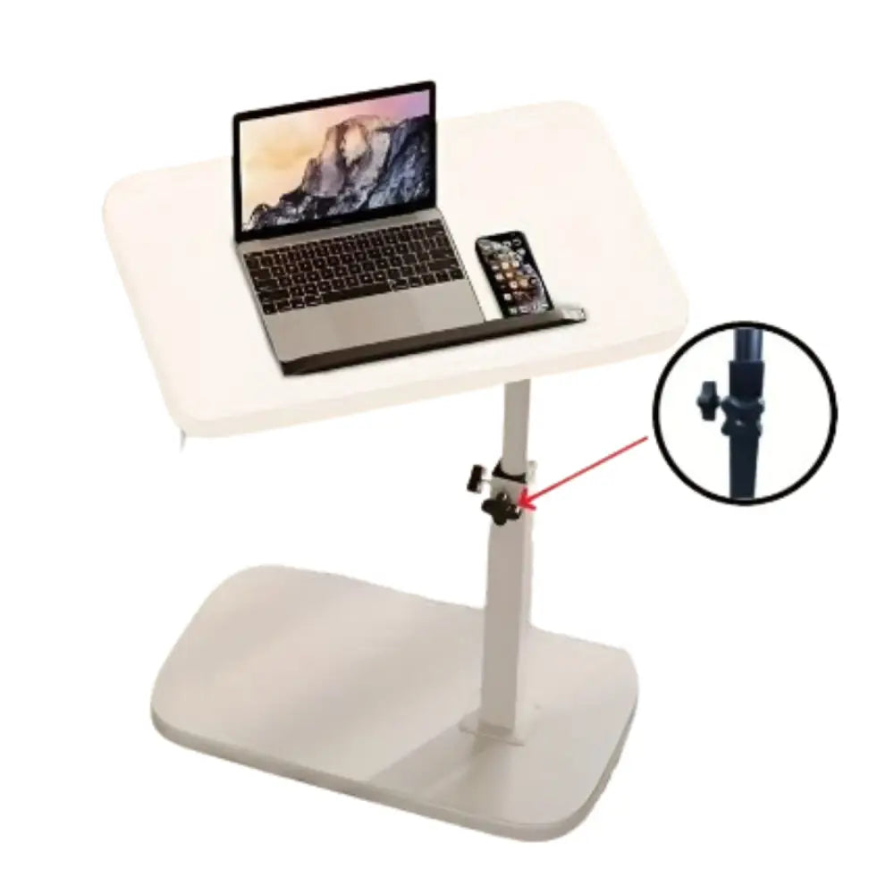 Adjustable Flip-Top Side Table - White + White - SS