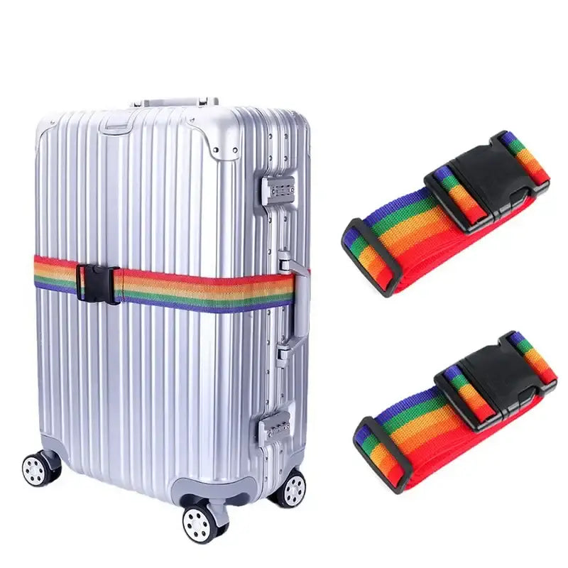 Adjustable Luggage Straps (Pack of 2 with 7 colours available) - Rainbow - SS