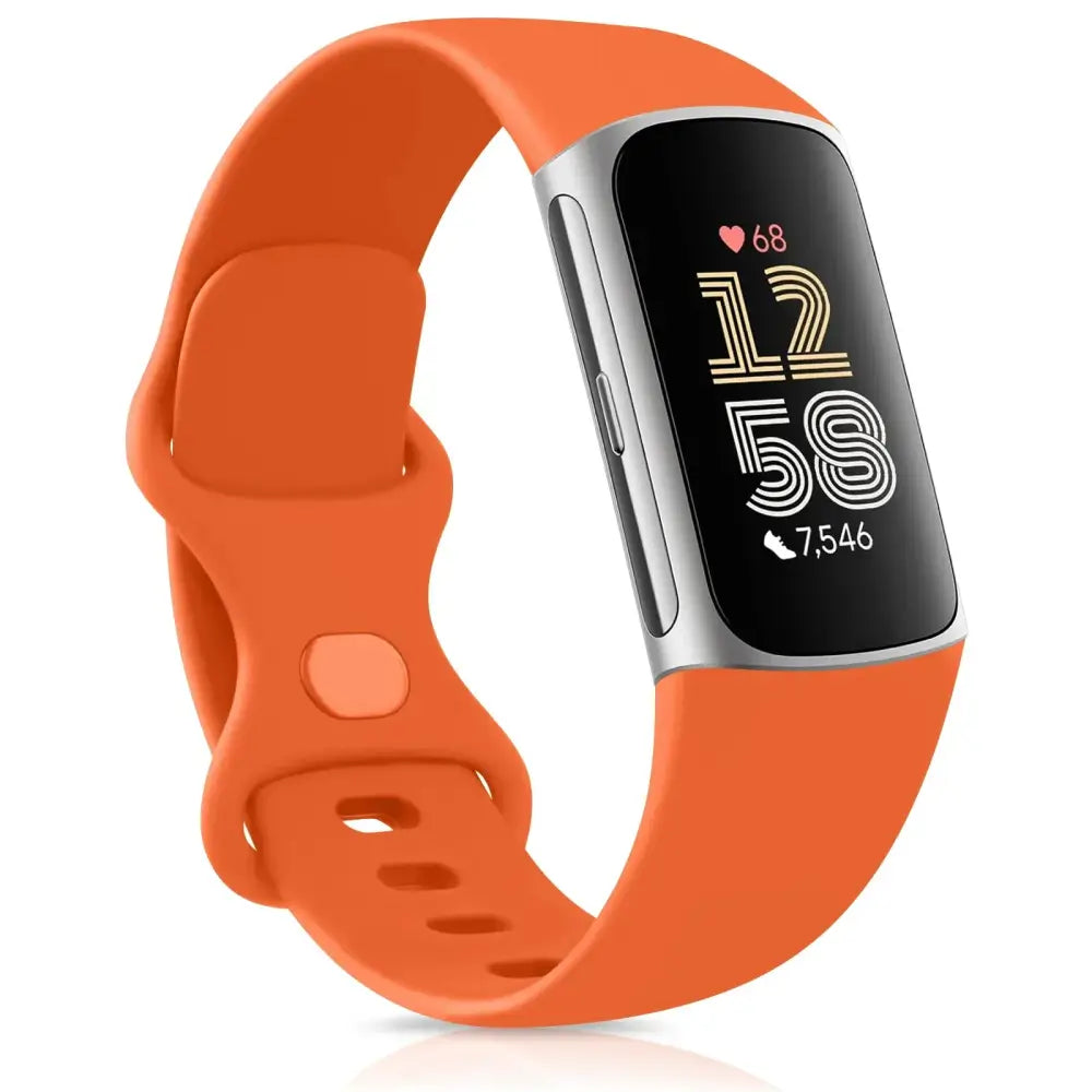 Adjustable Strap for the Fitbit Charge 5/6 (2 sizes & 19 colours available) - Orange / Small / Fitbit Charge 5 - TWS
