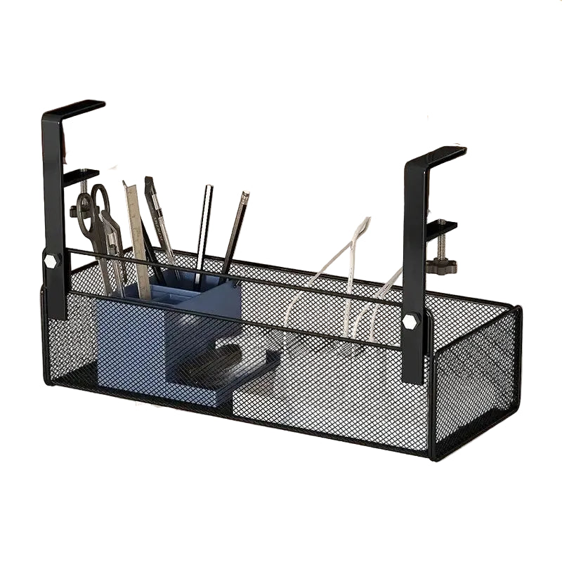 Adjustable Under-Desk Cable Management Tray with Clamp Mount for Professional and Home Environments