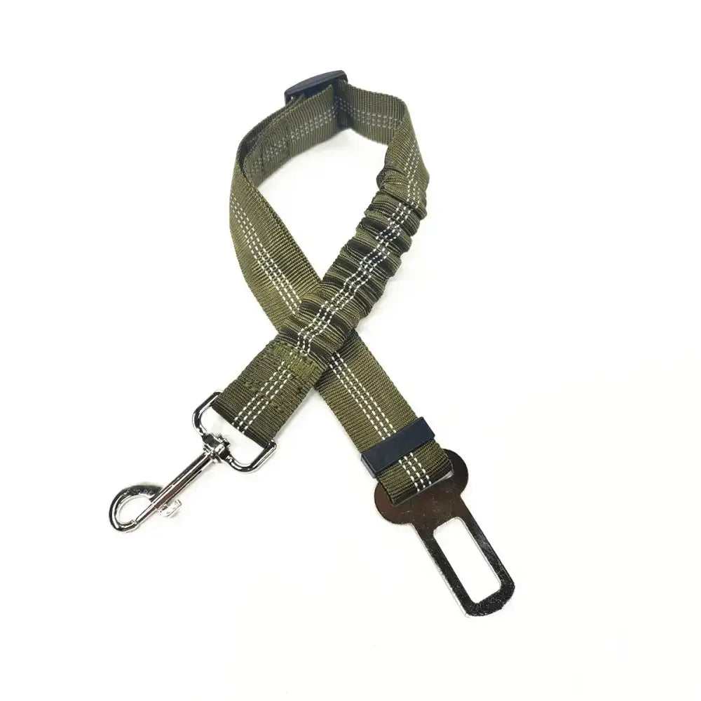 Adjustable Vehicle Harness for Dogs (available in different colors) - Army Green - SS