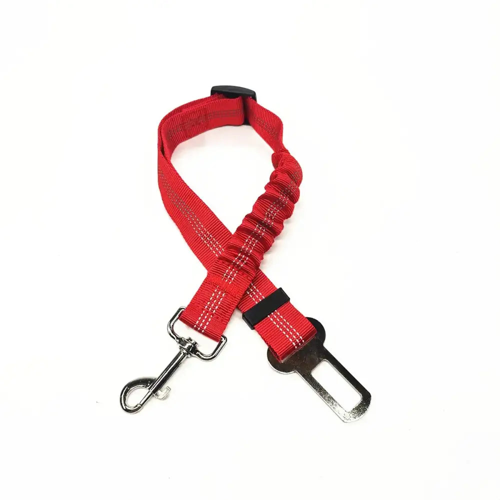 Adjustable Vehicle Harness for Dogs (available in different colors) - Red - SS