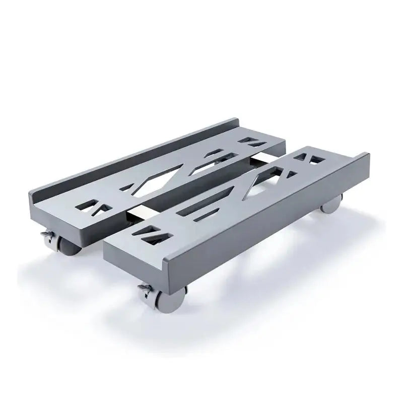 Adjustable Ventilated CPU Stand with Caster Wheels - Ideal Under Desk Holder for Most PC Towers - Stainless Steel