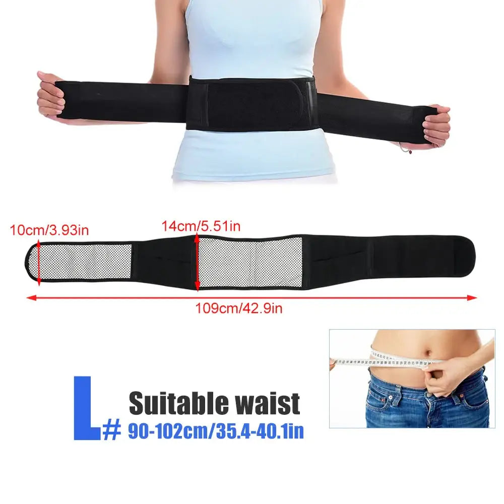 Adjustable Waist Belt Brace – Self Heating Magnetic Lumbar Support (different sizes available) - L / Waist Belt - HBC