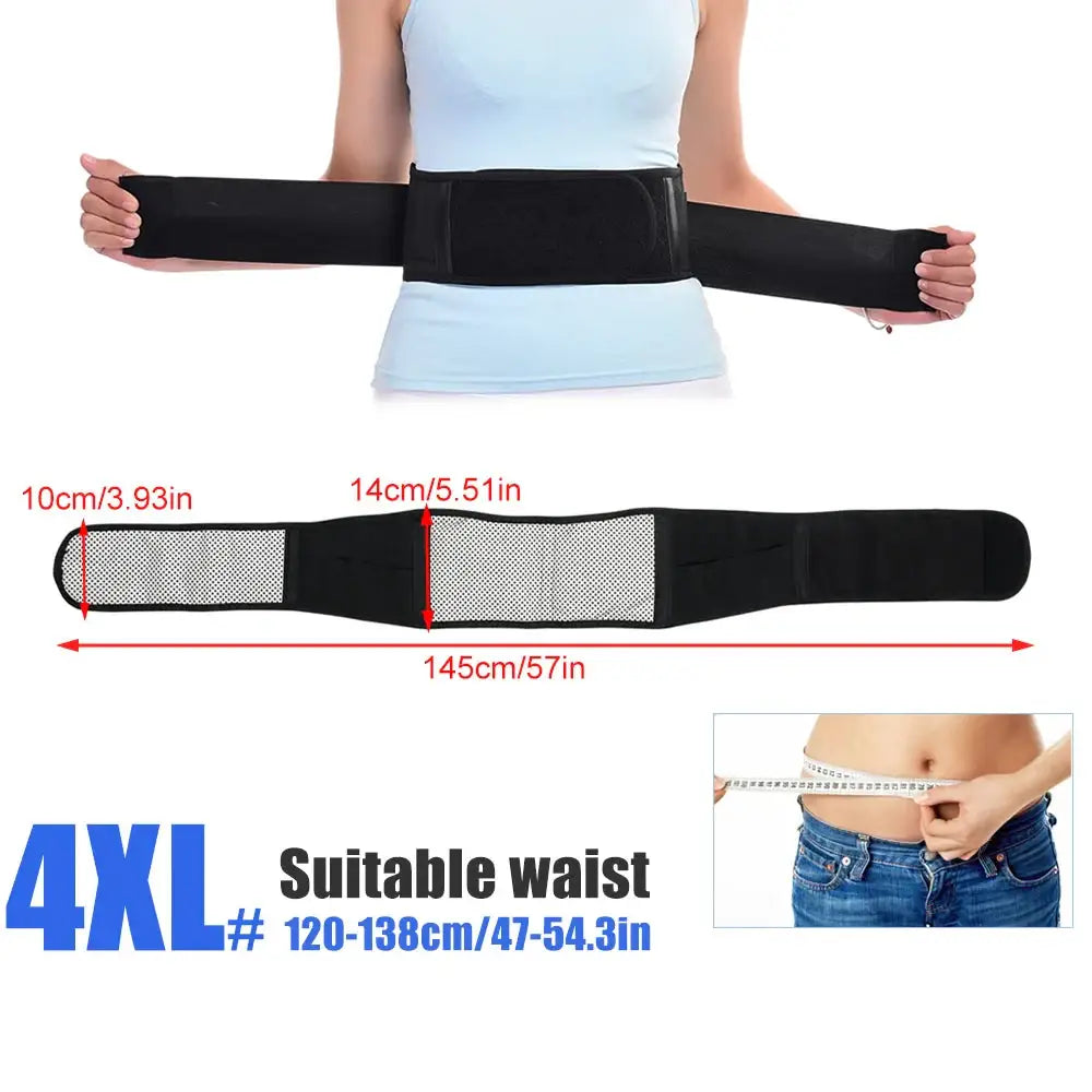 Adjustable Waist Belt Brace – Self Heating Magnetic Lumbar Support (different sizes available) - 4XL / Waist Belt - HBC