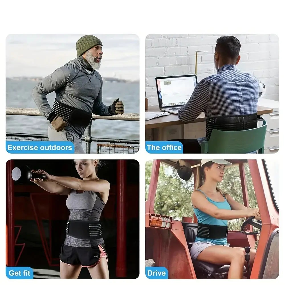 Adjustable Waist Belt Brace – Self Heating Magnetic Lumbar Support (different sizes available) - HBC